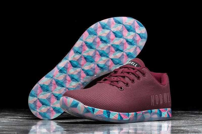 Men's Nobull Cabernet Prism Trainers Dark / Red | SG C2477T